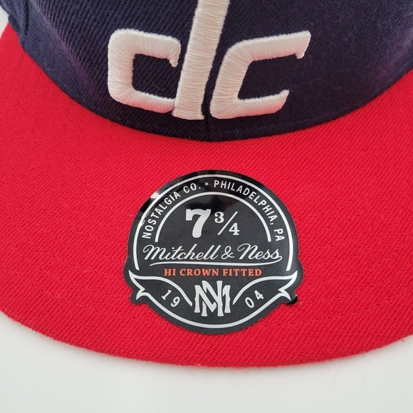 Washington Wizards Mitchell & Ness Blue Red Fitted Hat Cap 7 3/4 NBA 100% Wool - Picture 6 of 14